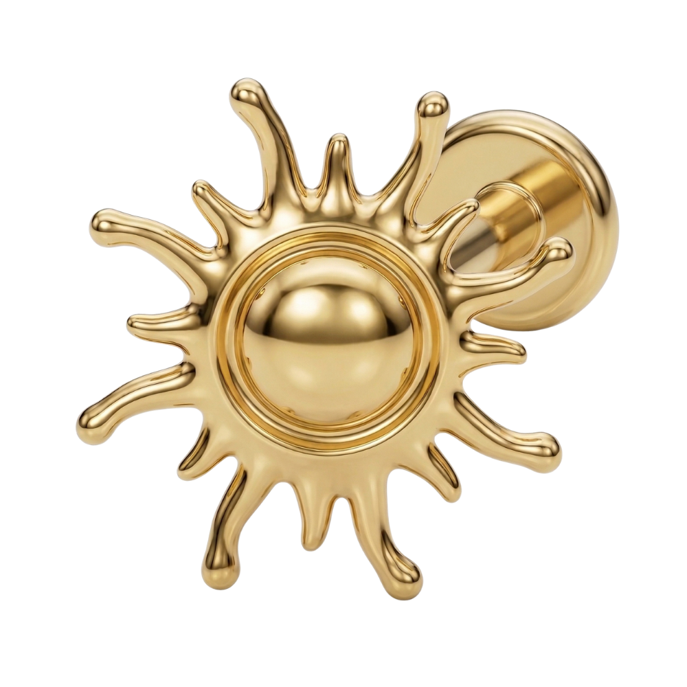 Dekoratives Titan-Labret – Sonne mit Strahlen