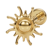 Tytanowy Labret Ozdobny - Słońce z Promieniami