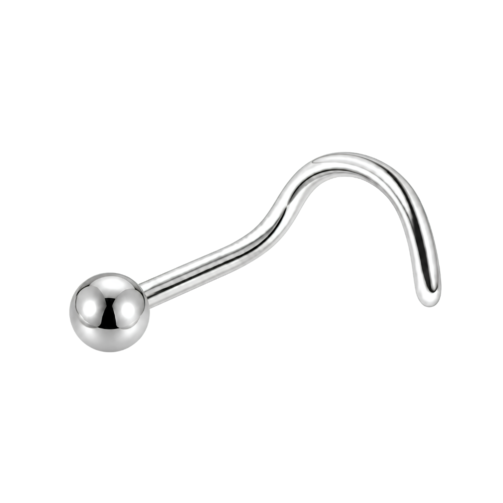 Screwed Titanium Ball Nose Ring