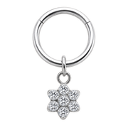 clicker en titane avec pendentif étoile